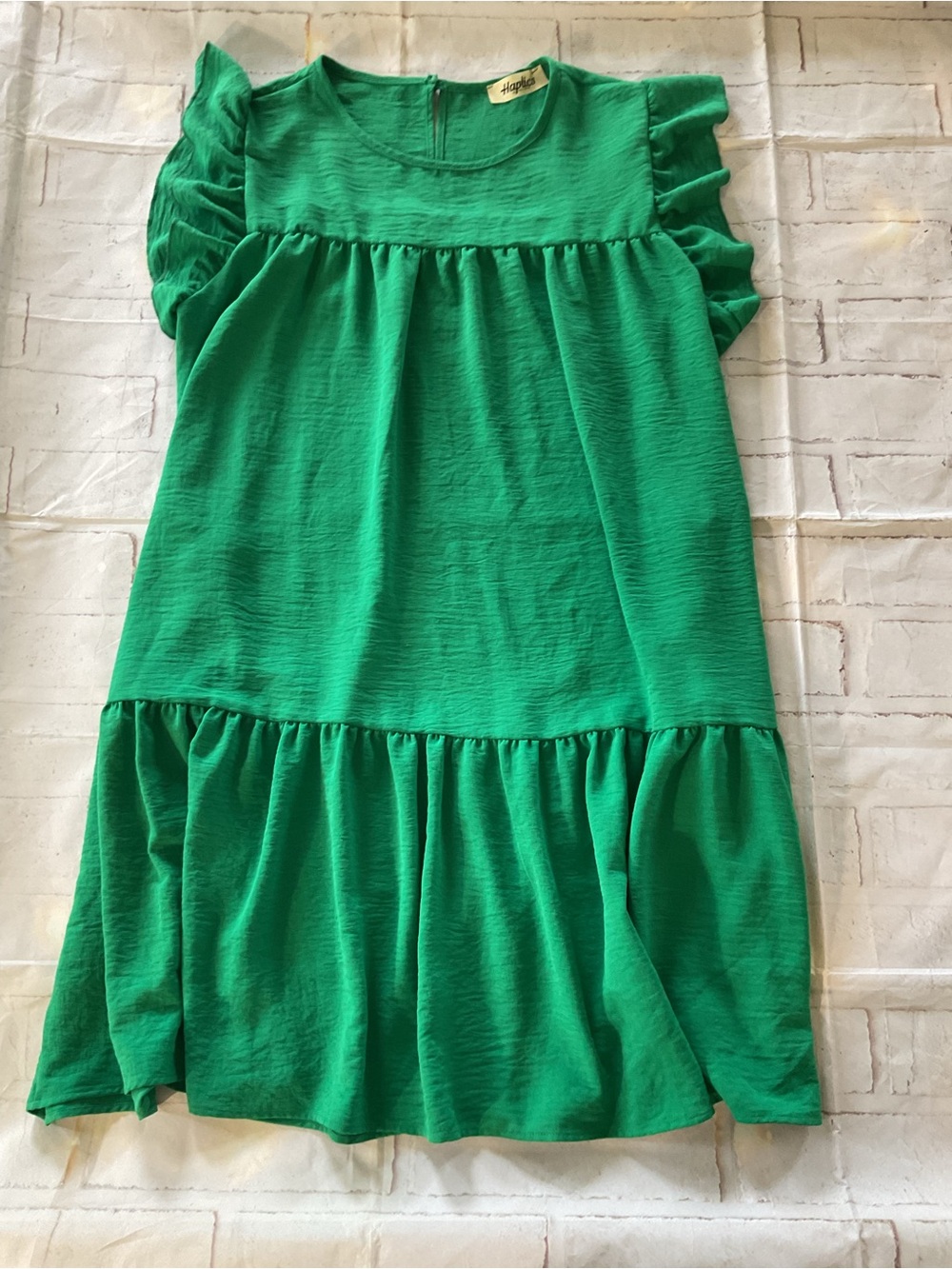Women’s Ruffled Midi dress in Emerald Green